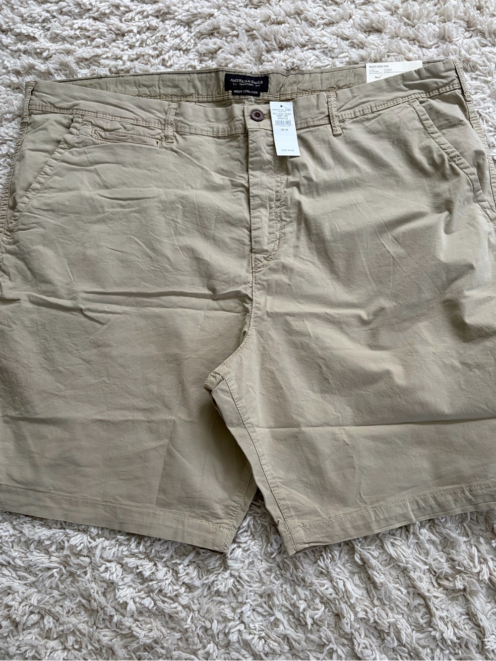 American Eagle Outfitters Men’s Tan Flat Front Shorts